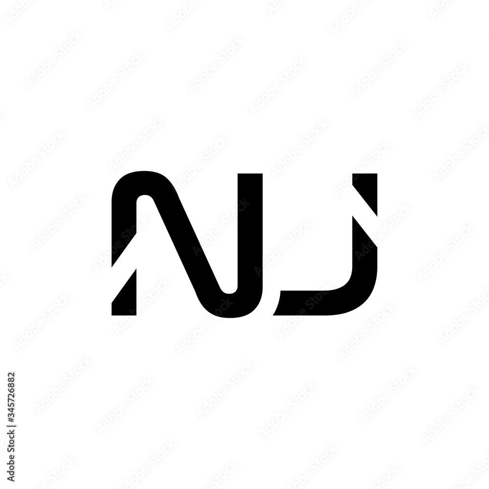 Initial Letter NJ Logo Design Vector Template. Creative Abstract NJ Letter Logo Design Initial Letter NJ Logo Design Vector Template. Creative Abstract NJ Letter Logo Design