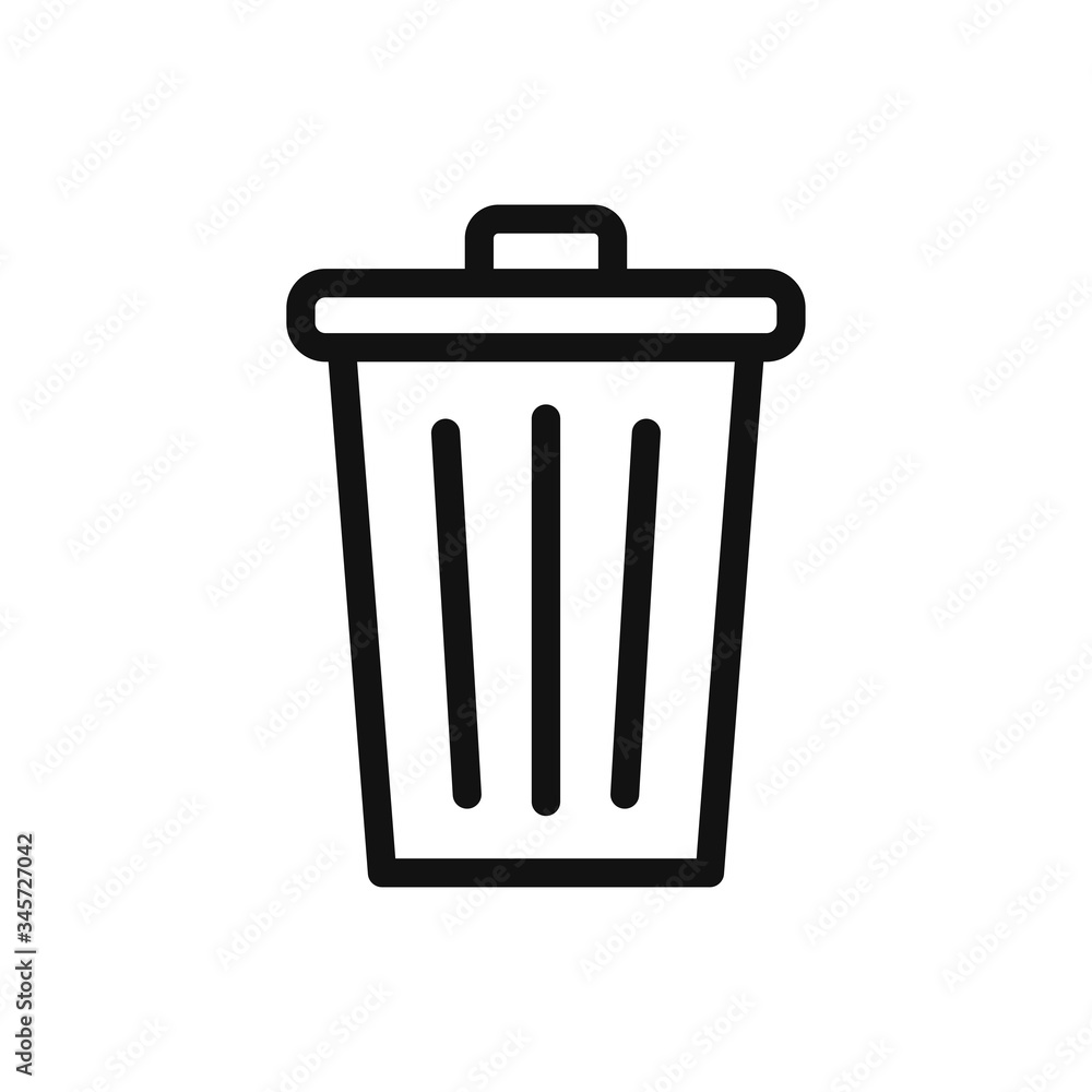 Trash can icon vector. Delete sign Trash can icon vector. Delete sign