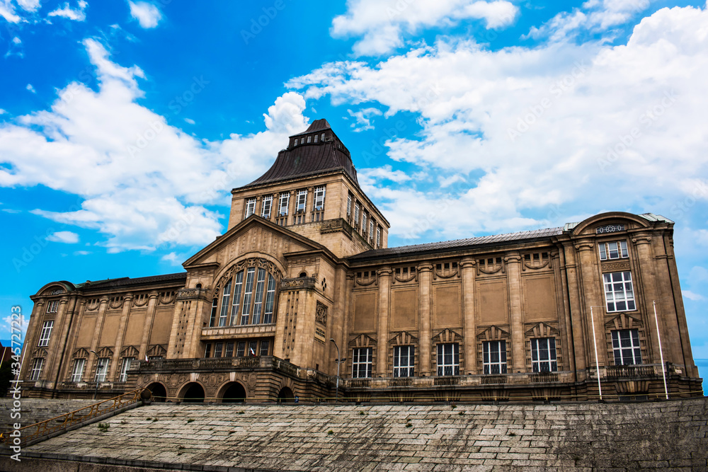Facade of the national Museum in Szczecin Poland.