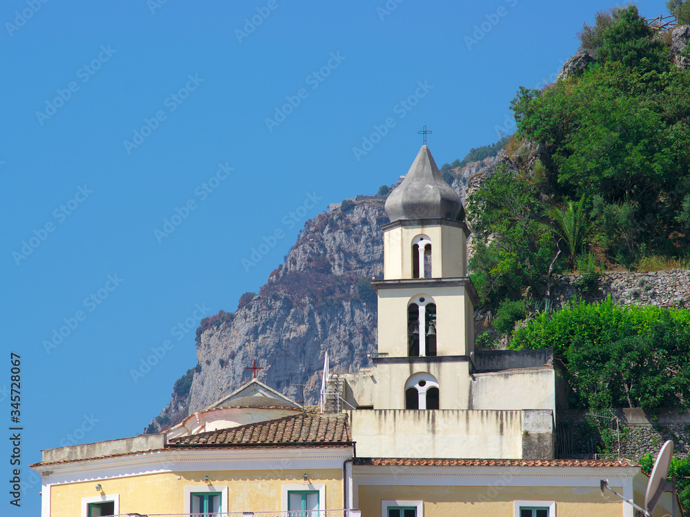In Amalfi Bell Tower Of S. Nicholas Of The Greeks Church In Campania