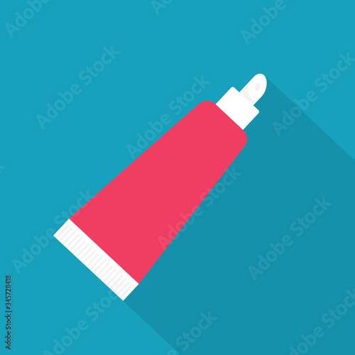 pink lip gloss tube icon- vector illustration