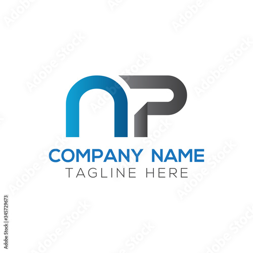 Initial Letter NP Logo Design Vector Template. Creative Abstract NP Letter Logo Design