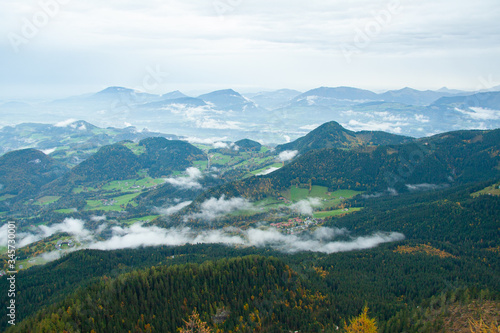 view of Alpine valley from The Kehlsteinhaus, Berchtesgaden National Park © Tomtsya