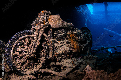 Motorbike on Thistlegorm wreck
