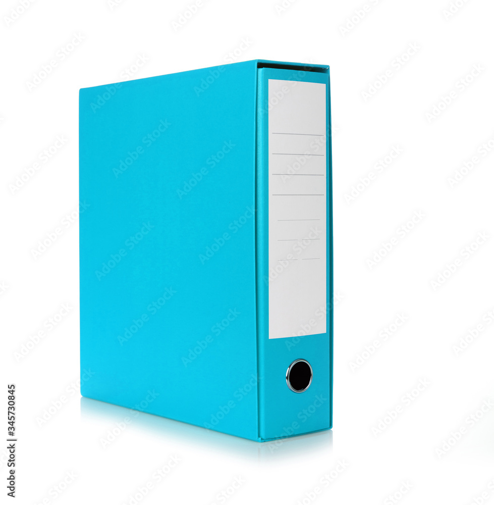 Blue office folder on white background Blue office folder on white background