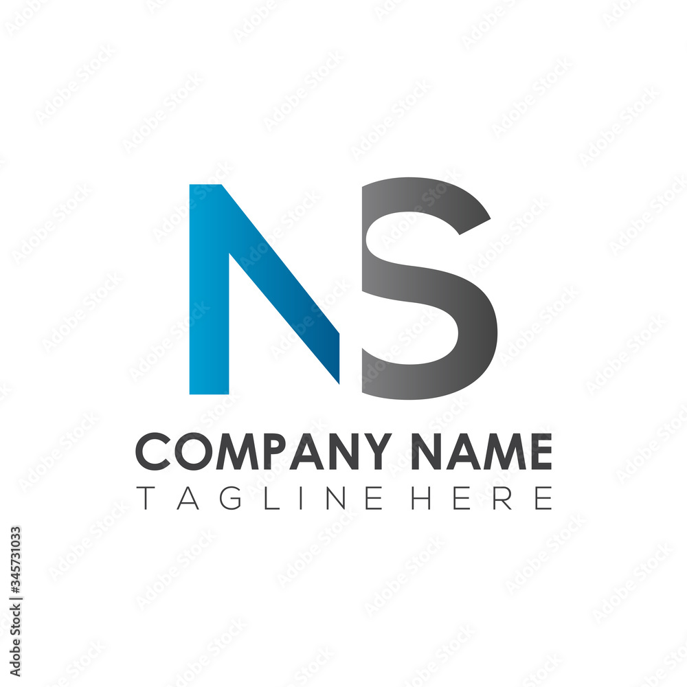 Premium Vector | Ns logo design template