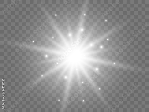 Sunlight on a transparent background