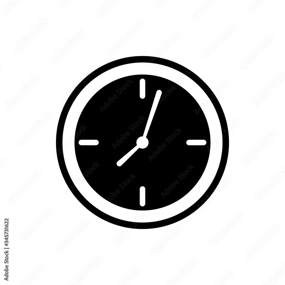 Clock icon in trendy flat design Clock icon in trendy flat design