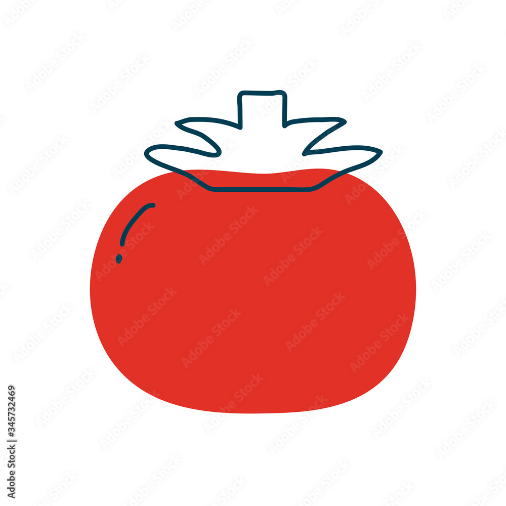 Obraz premium tomato flat style icon vector design