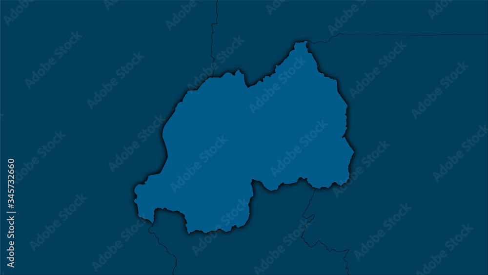 Fototapeta premium Rwanda, solid - dark glow