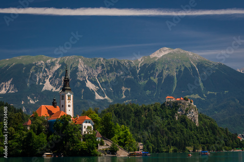 church on an island on lake bled