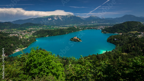 church on an island on lake bled