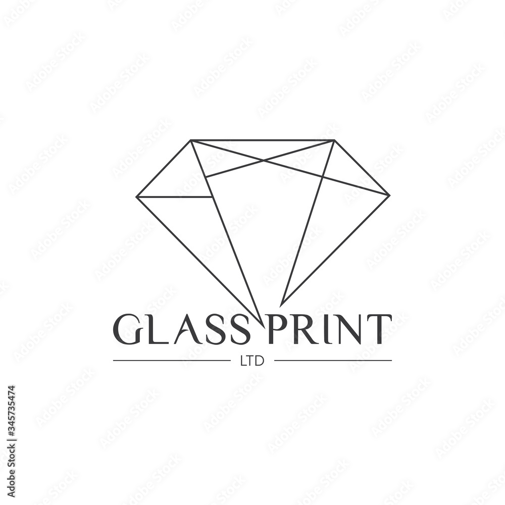 Glass, Diamond Logo Design Template Glass, Diamond Logo Design Template