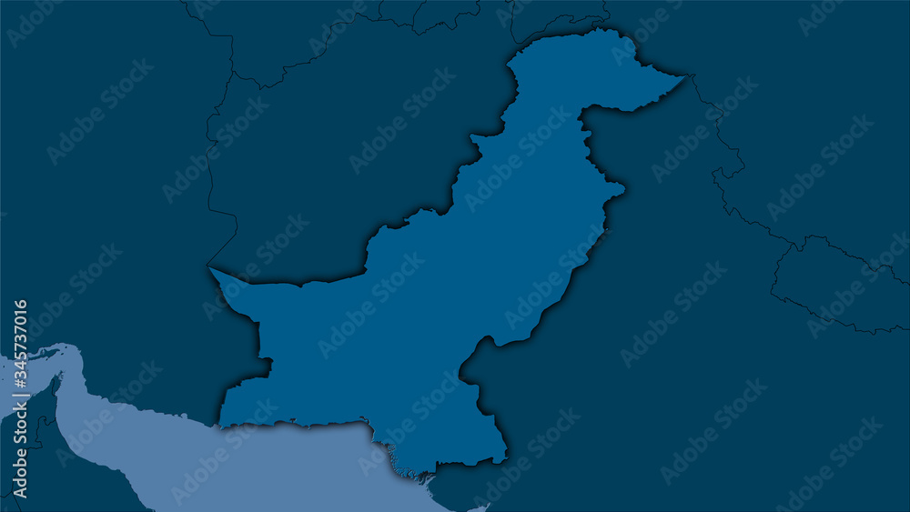 Pakistan, solid - dark glow
