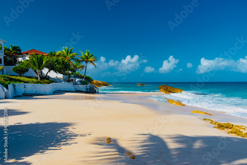 Fototapeta Naklejka Na Ścianę i Meble -  tropical beach panorama Anguilla island Caribbean sea