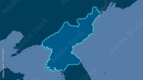 North Korea, solid - light glow