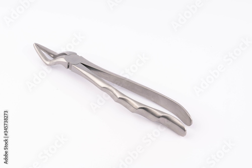 Dental extraction forceps stainless steel.