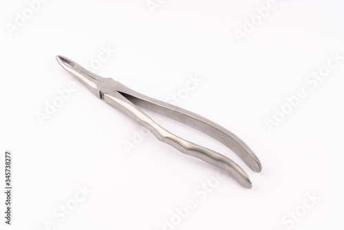 Dental extraction forceps stainless steel.