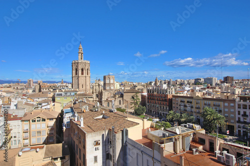 Vista aérea de la Ciudad de Valencia, España