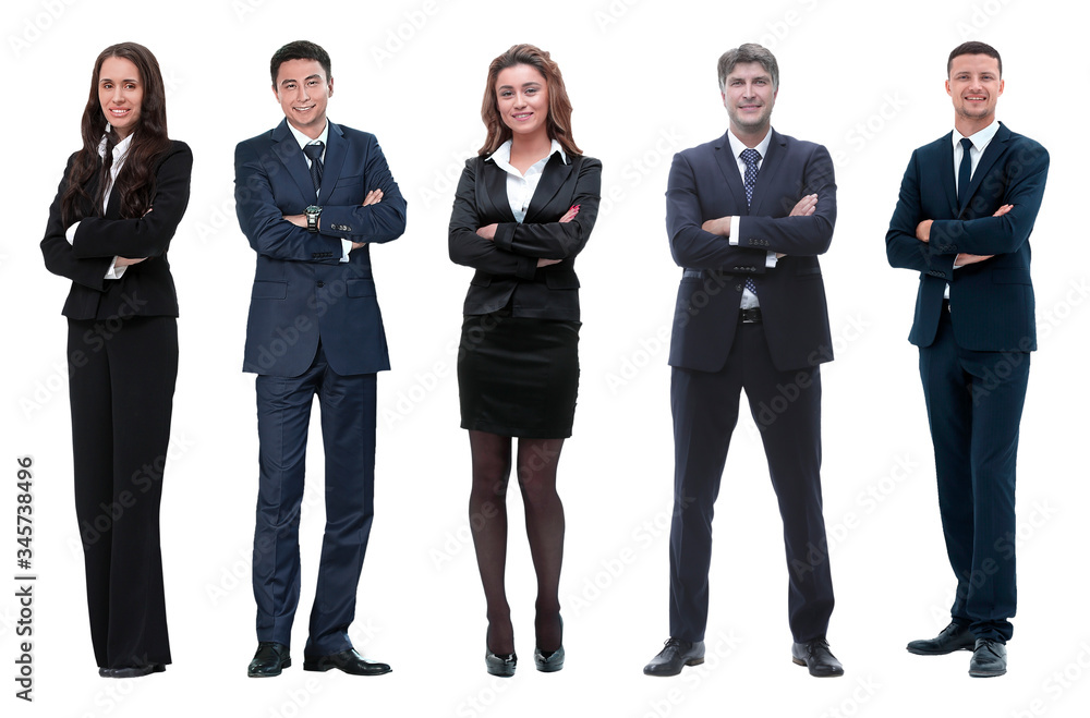 Collage of business people on white background Collage of business people on white background