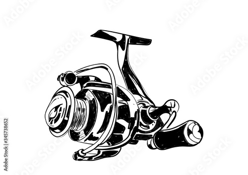 a reel on the white,fishing every day