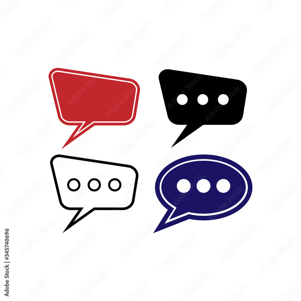 Bubble speech icon vector logo Bubble speech icon vector logo