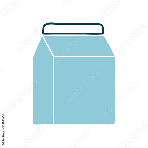Isolated milk box flat style icon vector design