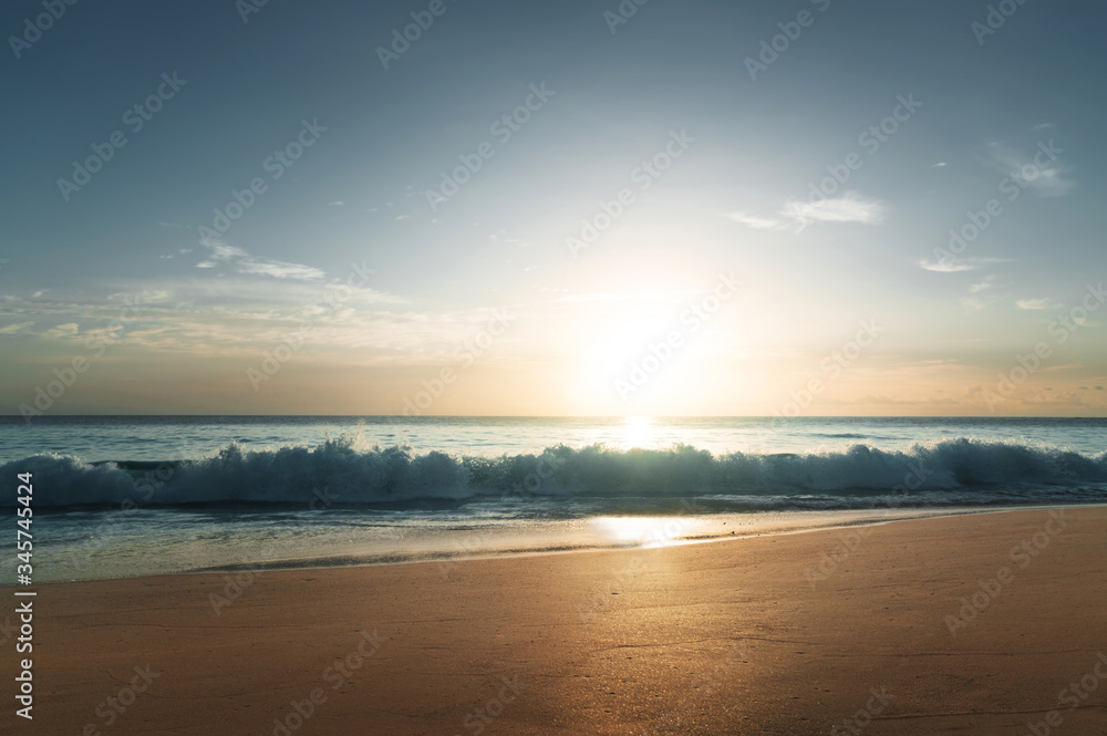 sunset on Seychelles beach, Mahe island sunset on Seychelles beach, Mahe island