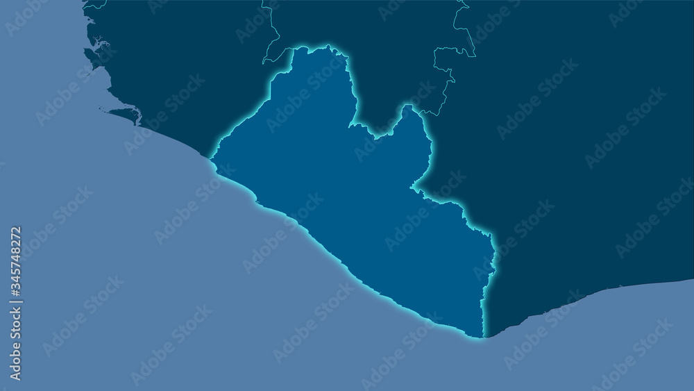 Liberia, solid - light glow Liberia, solid - light glow
