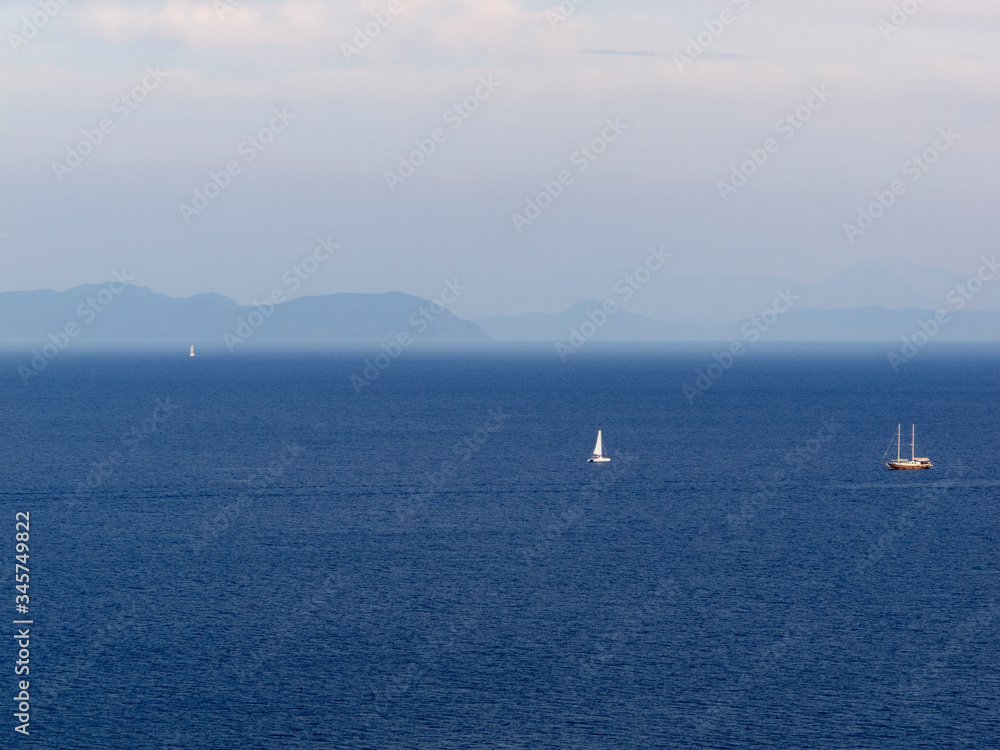 Fototapeta premium the picturesque surroundings of the Marmaris inTurkey. seascape panorama Marmaris inTurkey, beautiful coast , Mediterranean Sea.