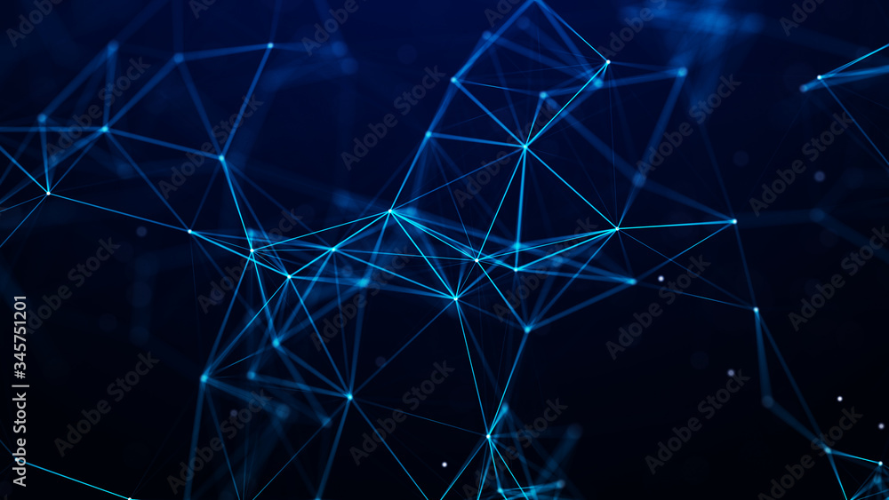 Digital plexus of glowing lines and dots. Abstract background. 3D rendering. Network or connection. 3d rendering. Digital plexus of glowing lines and dots. Abstract background. 3D rendering. Network or connection. 3d rendering.