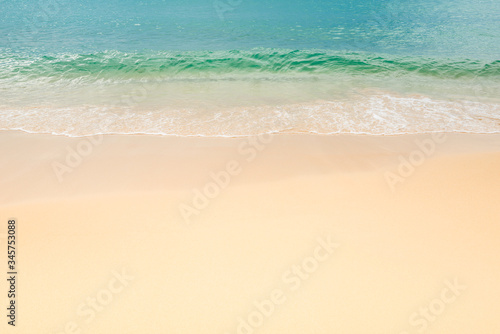 Sand and ocean on tropical Beach at Phuket Thailand