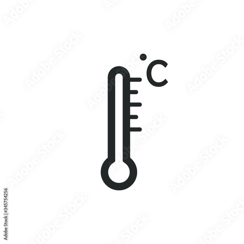 single icon of a thermometer vector illustration
