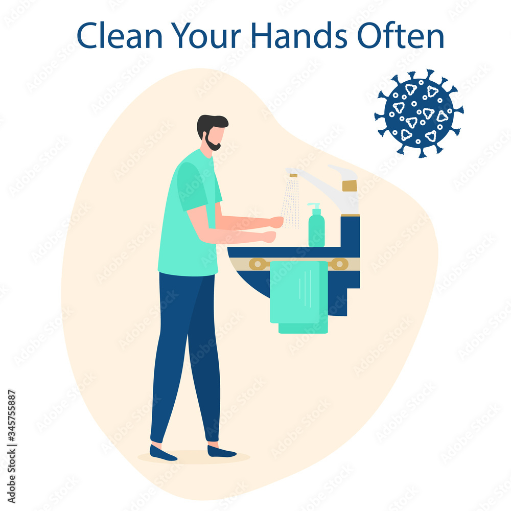 Stop Coronavirus nCoV COVID-19 Hand washing People Stop Coronavirus nCoV COVID-19 Hand washing People