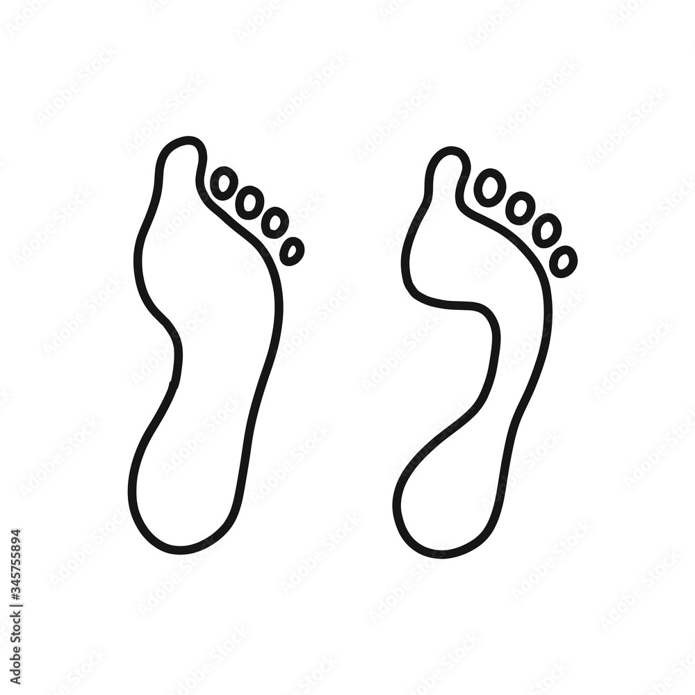 flat feet doodle icon, vector illustration flat feet doodle icon, vector illustration