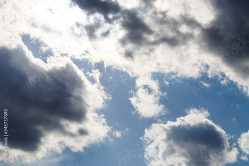 blue sky with large white clouds, sunny, processing HDR © Дмитрий Ткачук