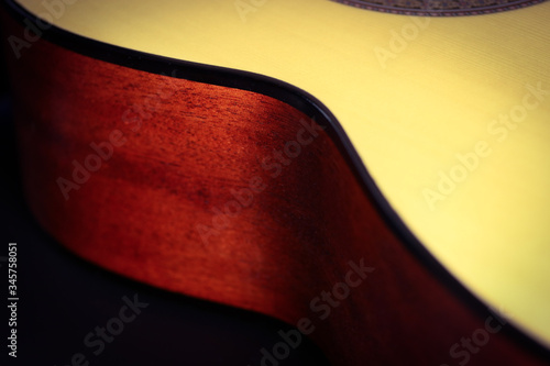 guitar on red