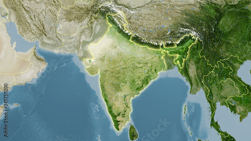 India, satellite B - light glow photo