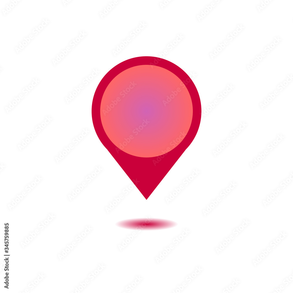 Fototapeta premium Pin location icon vector logo