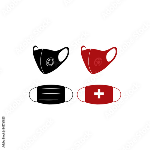 Mask icon vector in trendy flat design