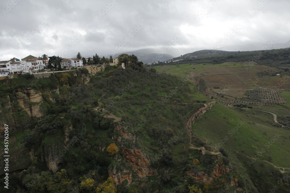 Landscape of the new bridge of Ronda