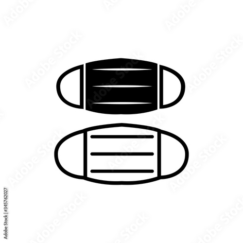 Mask icon vector in trendy flat design