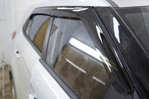 Deflectors for side Windows of the car.Car accessory. Additional equipment. © Александр Поташев