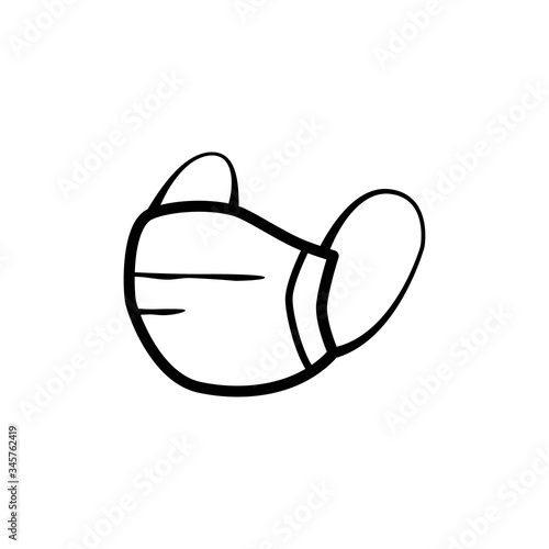 Mask icon vector in trendy flat design
