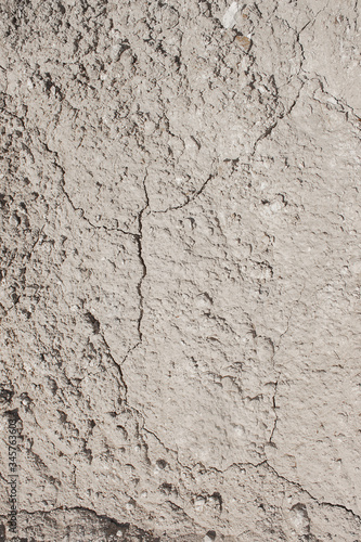  Texture of gray dry cured sand with cracks