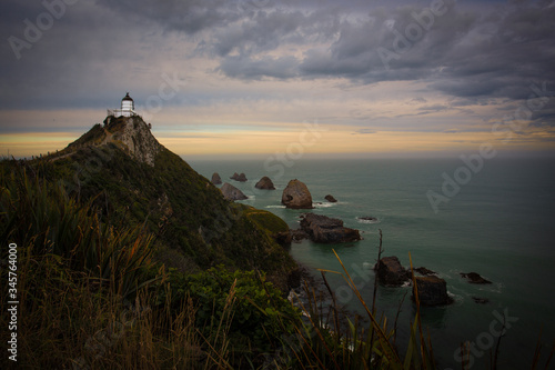  Light house sitting on Nugget point in the Catlins, New Zealand.