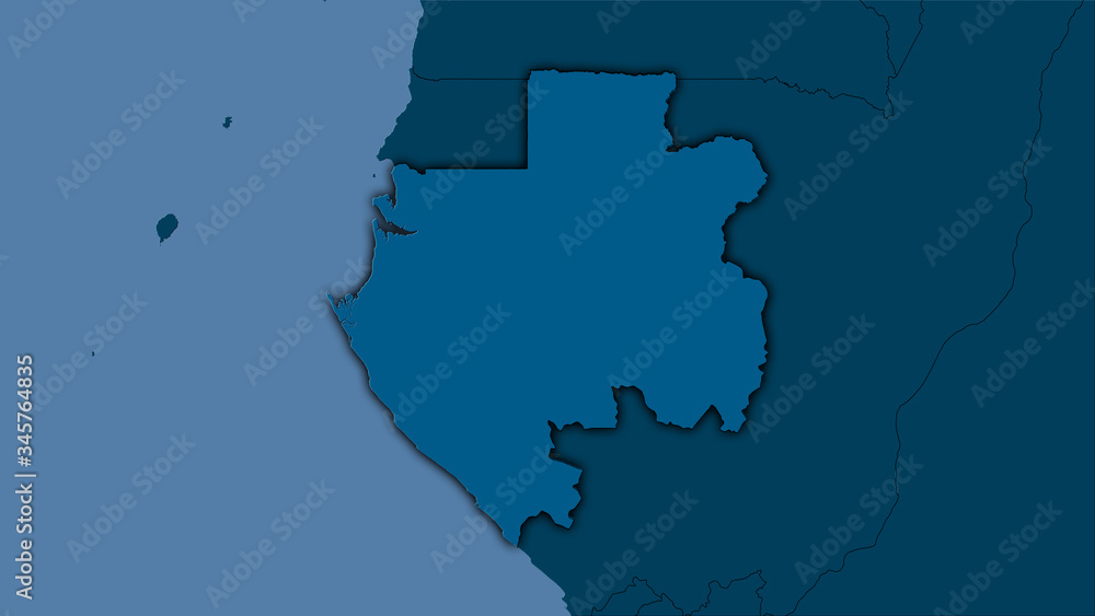 Fototapeta premium Gabon, solid - dark glow