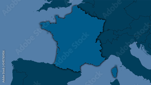 France, solid - dark glow