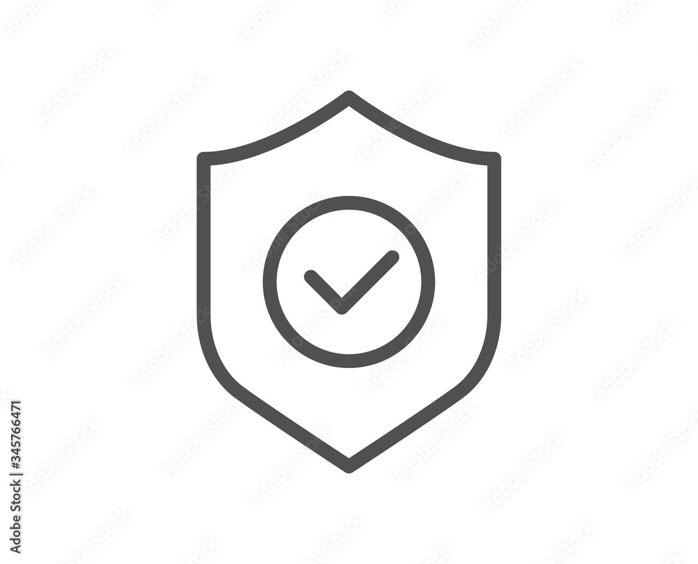 Security shield line icon. Cyber defence sign. Private protection symbol. Quality design element. Editable stroke. Linear style security shield icon. Vector Security shield line icon. Cyber defence sign. Private protection symbol. Quality design element. Editable stroke. Linear style security shield icon. Vector