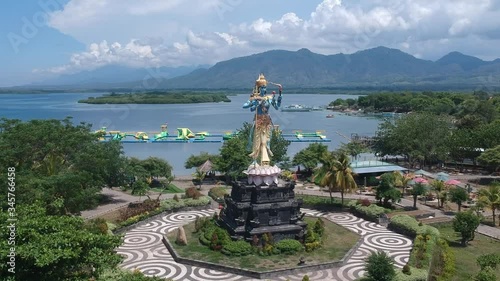 zoom in on a Shiva monument Taman Siwa in sunny weather Gilimanuk Melaya west bali indonesia photo